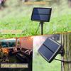 Solar LED S14 String Lights - Choose 12, 15, or 20 Lights - Fine Wire, Flat Head Plastic Bulbs, Outdoor Waterproof Decoration.