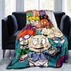 1pc Rugrats Home Decor: Cozy Flannel Blanket Gift for Bedroom, Living Room, Travel, Camping, Car, Beach, Office Naps – Perfect Sofa Throw & Outdoor fo