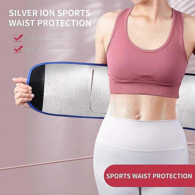 Adjustable Fitness Belt Sweat-absorbent Breathable Sports Sweat Belt Body Shaping Fat Burning Waist (yellow, S)