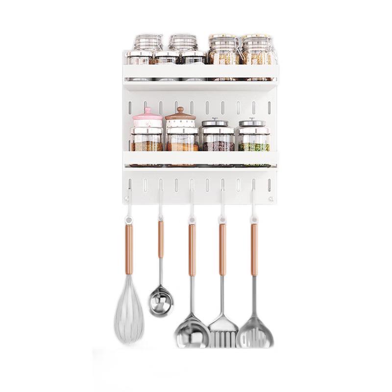 

Modern Punch-Free Carbon Steel Wall-Mounted Kitchen Shelf