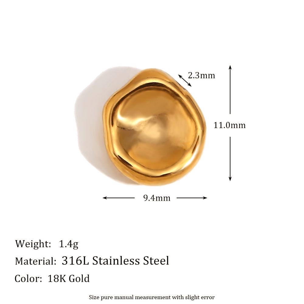MamacitaSlay 316L Stainless Steel Heart Irregular Charms 18K Gold Plated Waterproof Jewelry For DIY Earrings Necklace Bracelet