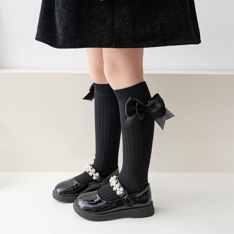

Белые детские носки для девочек Модные с бантом Хлопковые Милые Сладкие Мягкие Девочка Принцесса Мода Осень Зима Детский Носок Один Размер 3-12 Л one size чёрный