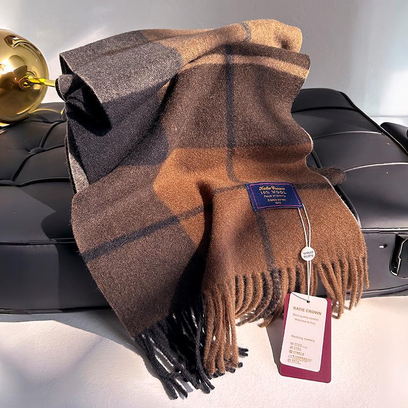 New  Winter Luxury Cashmere Women Plaid Scarf Warm Shawl And Wrap Bandana Pashmina Long Tassel Female Foulard Thick Blanket