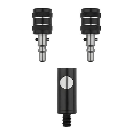 1 Set Fishing Landing Net Head Connector 8MM Quick Release Dip Net Rod Adapter Alloy Converter Fitting Fishing Accessories