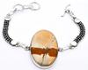 Picture Jasper Gemstone Handmade Bracelet Jewelry 19 Gms BR 364