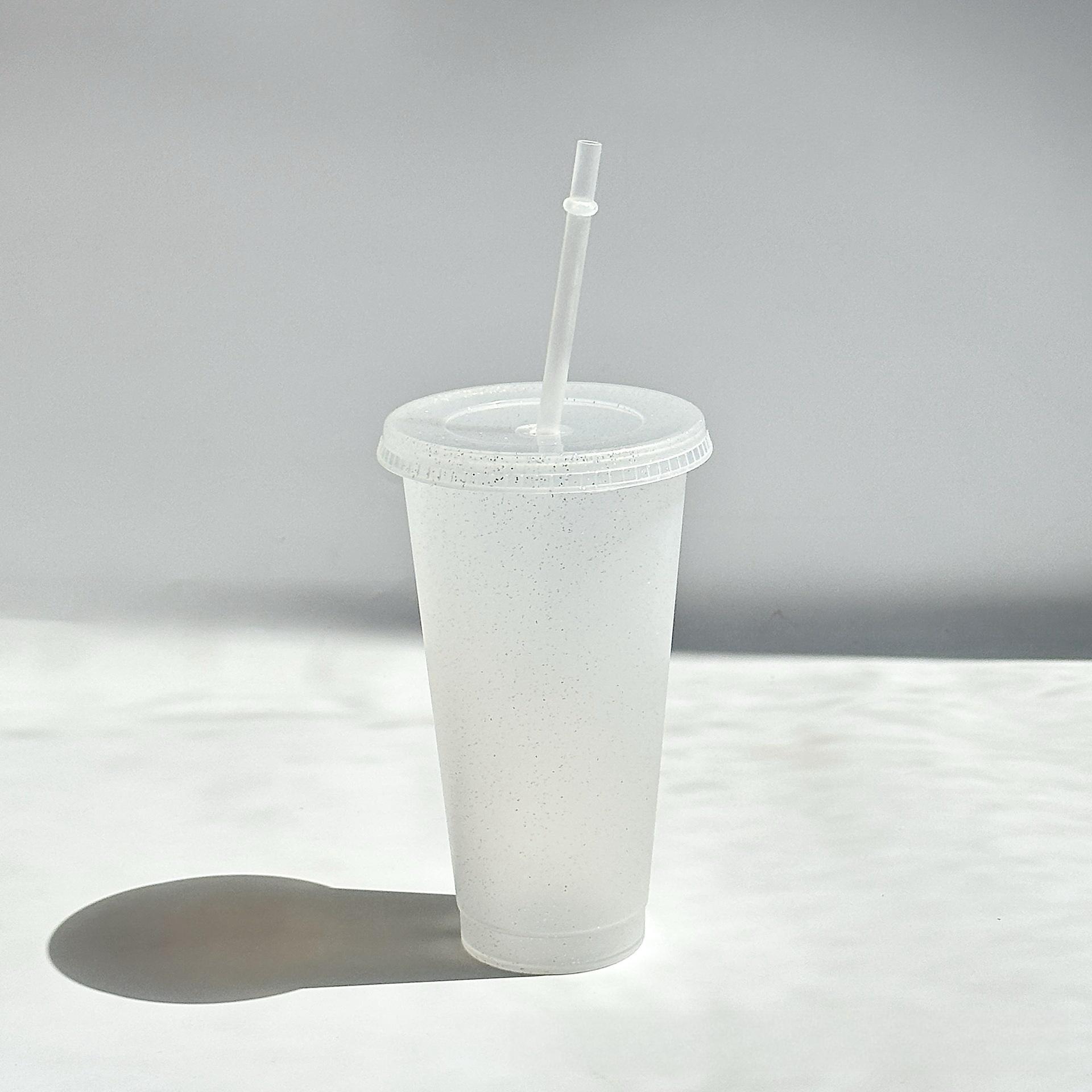 

10 шт. многоразовых 710 мл пластиковых блестящих стаканов, блестящие стаканы, стаканы с трубочкой, самодельные бутылки для воды, чашки для вечеринок, самодельные чашки для кофе со льдом