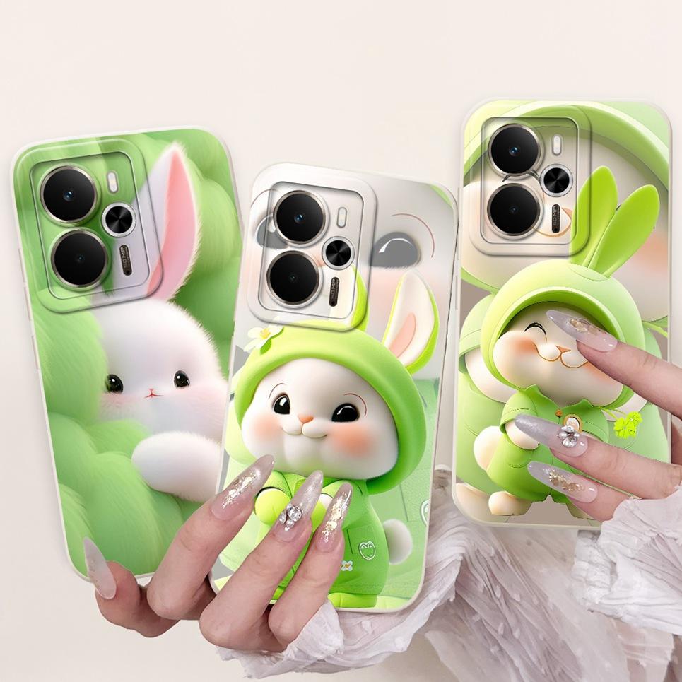 For Realme 14 14T 5G Phone Case New Design Aesthetic Panda Cat Cartoon Back Cover Liquid Silicone Bumper Camera Protection Cases