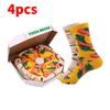 Midcalf Colorful Pizza Socks Box Cartoon Bacon Vegetable Food Christmas Gift