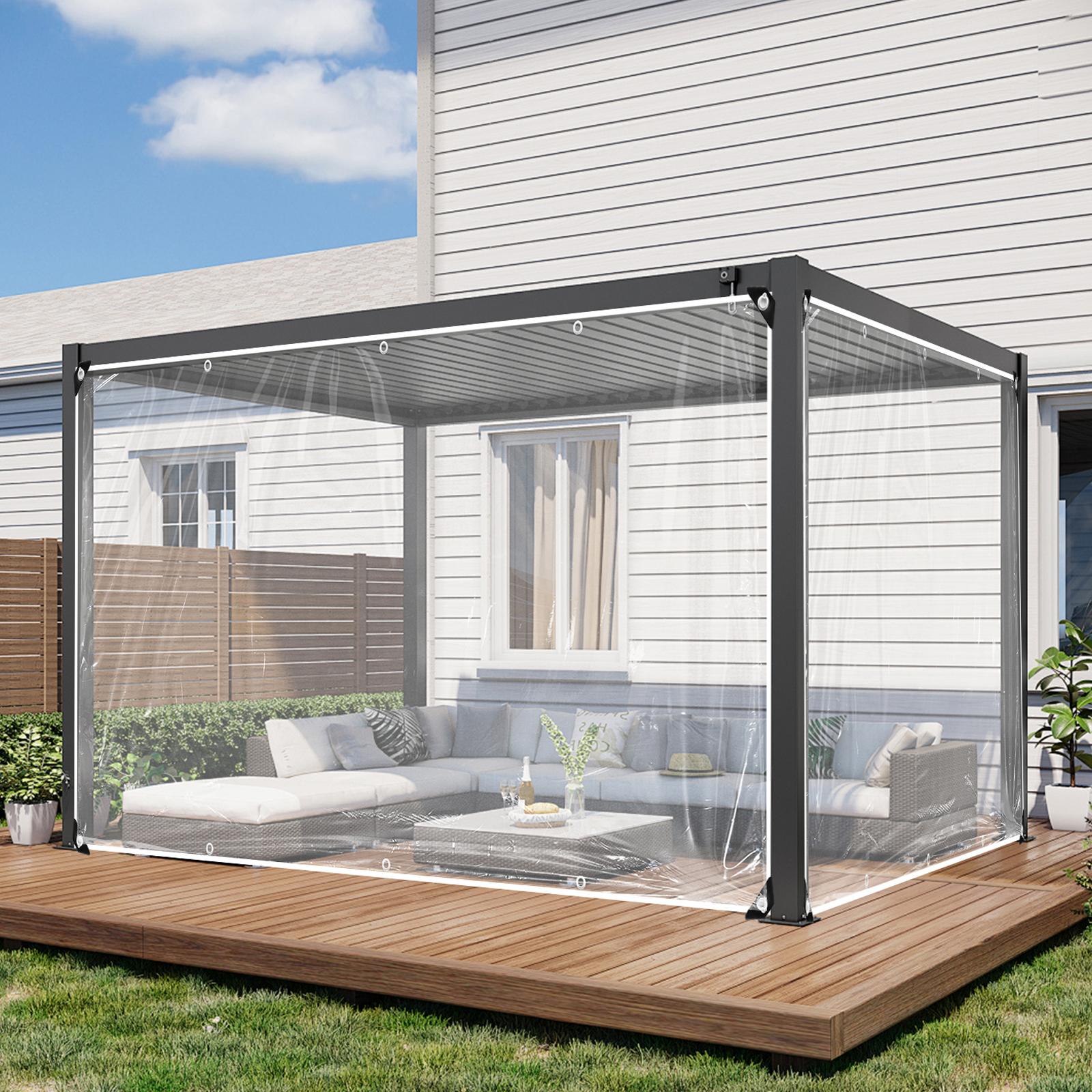 Thicken Waterproof Transparent Tarp Curtain Tarpaulin Cover Outdoors Garden Sheds Plant Insulation Home Window Windproof