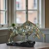 Wall Street Style - Elegant Bronze Bull Statue, Multi Functional Resin Art for Home and Office Decoration, Statue Decoration
