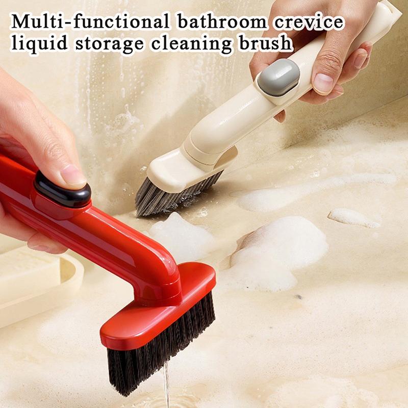 §Multifunctional Bathroom Crevice Cleaning Brush With Liquid Retention, No Dead Angles, Rotating Brush For Bathroom Recesses