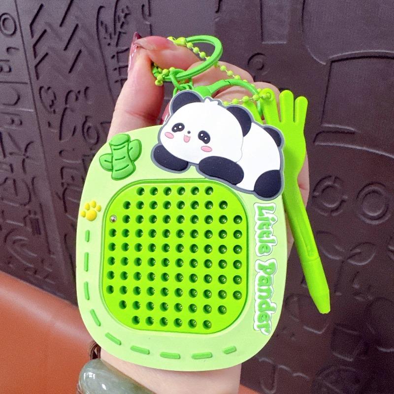 Unzip Magnetic Steel Ball Drawing Board Keychain Cute Schoolbag Pendant Car Key Chain Gift Magnetic Drawing Board