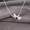 Amethyst Gemstone 925 Sterling Silver Zircon Jewelry Butterfly Pendant 0.50" CZP-12-7