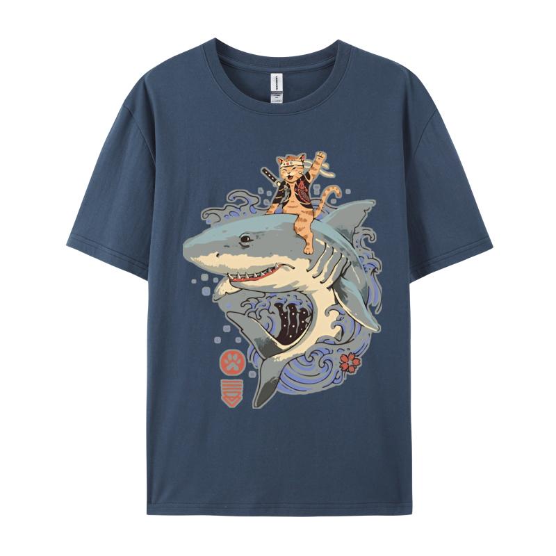 Catana Shark Vintage TShirt Cute Style Tshirt Tees New Arrival Fashionable Cotton Unisex T Shirt Fashionable