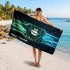 Plymouth Argyle FC Custom Beach Towel, Personalized Name Text Print, Football Logo Soft Quick‑Dry Towel Holiday Gift