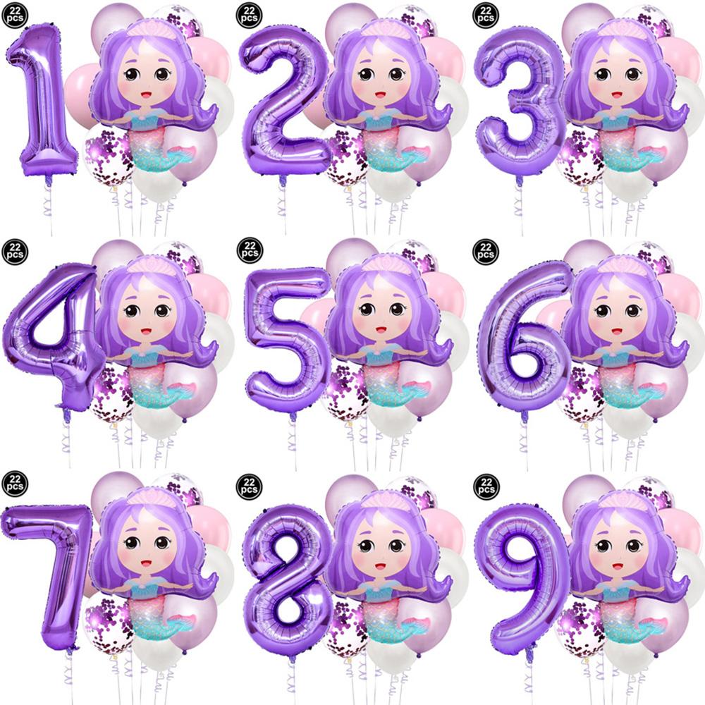 Giant 40Inch Purple Birthday Balloons 0-9 Digit Balloons for Purple Butterfly Number Birthday Party Baby Shower Decoration Favor