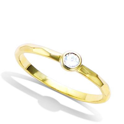 Gold Plated Ring 'Cleapatra' White Gold - 4 Mm