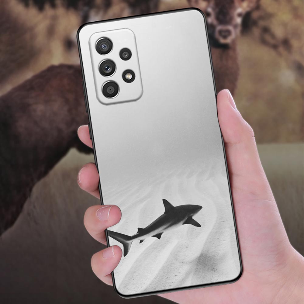 Phone Case For Samsung Galaxy A57 A56 A37 A55 A36 A26 A54 A52 A35 A34 A25 A17 A16 A15 A07 Soft Cover Ocean Whale Shark Swimming