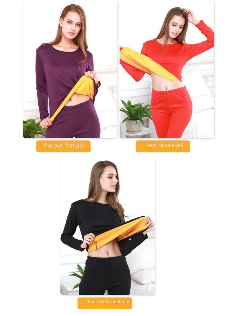 Men's Plus Size Velvet Thermal Underwear Set - Thickened for Autumn Warmth