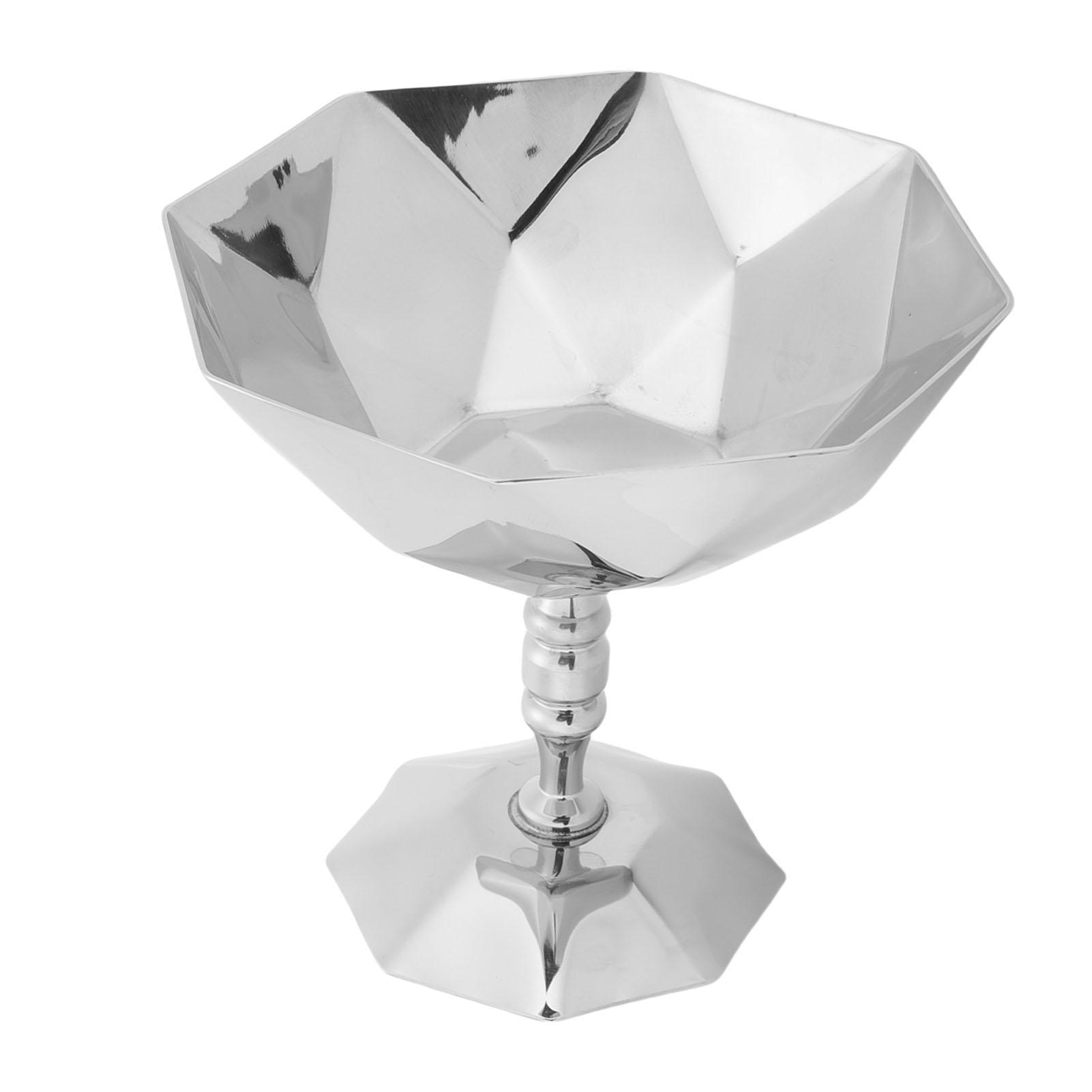 Десертная чаша на ножке Многофункциональная Моющаяся в посудомоечной машине Из нержавеющей стали Чаша для мороженого на ножке для пудинга салата закуски Type 1