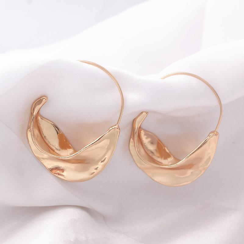 European & American Creative Iirregular Metal Flower Basket Drop Earring for Women Exaggerated Geometric Des Boucles D'oreilles