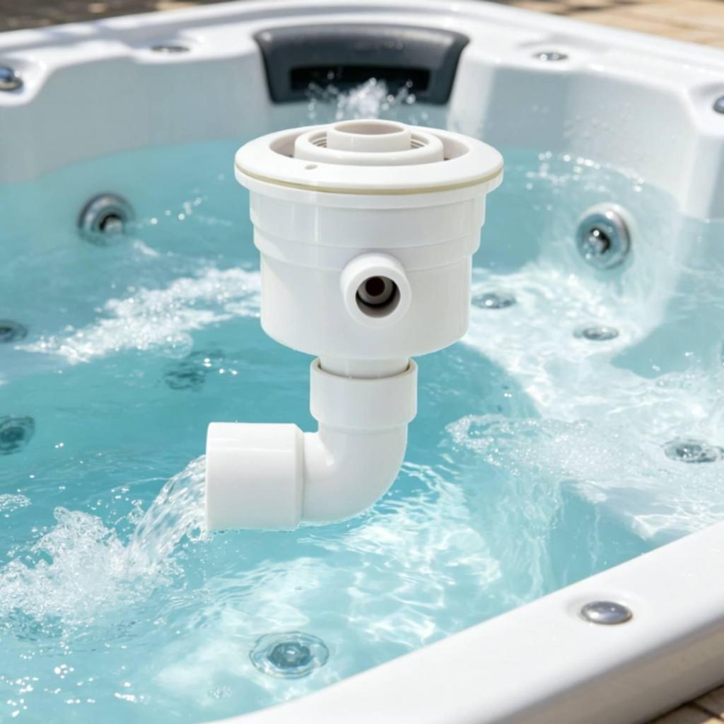 Elbow-Shaped-Jet Nozzle Pool with Elbow Water Return Fitting for