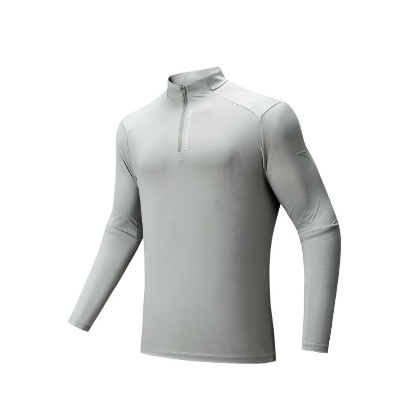 

Anta Fashionable Comfortable Versatile Solid Color Simple Long Sleeve Knitted Shirt Men tops 152537409-1 M