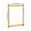 Fishing Rod Rack Wall Display Wooden Holder Pedestal Frame for Rods Organization