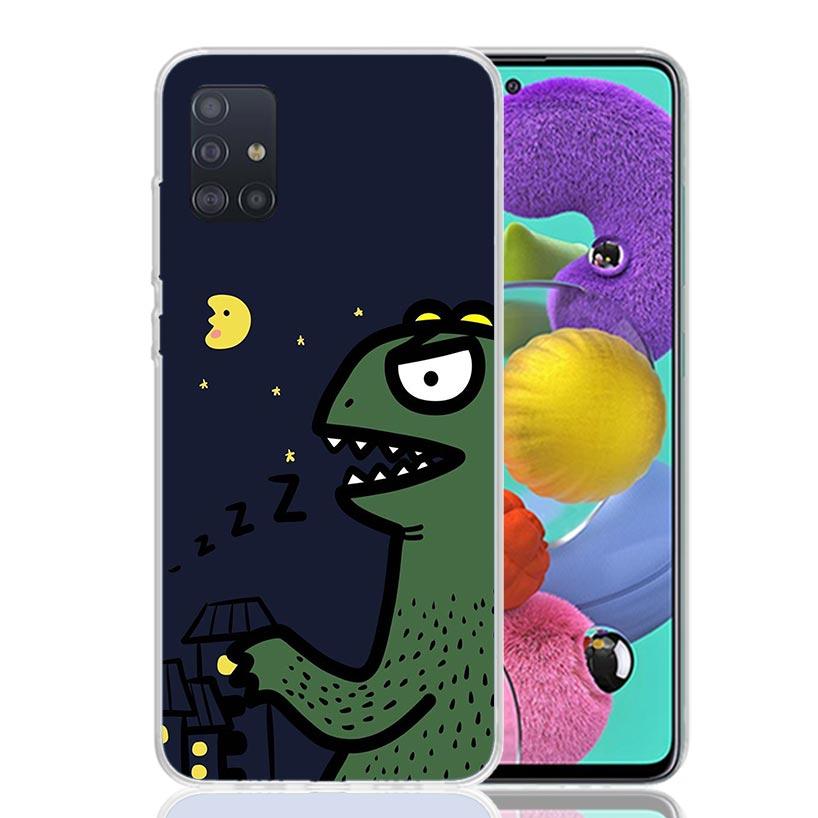 Dinosaur Cartoon Cute Phone Case For Samsung Galaxy A52 A32 A22 A12 A02S A50S A30S A51 A31 AA71 Note 20 Ultra 10 S10 Plus Galaxy