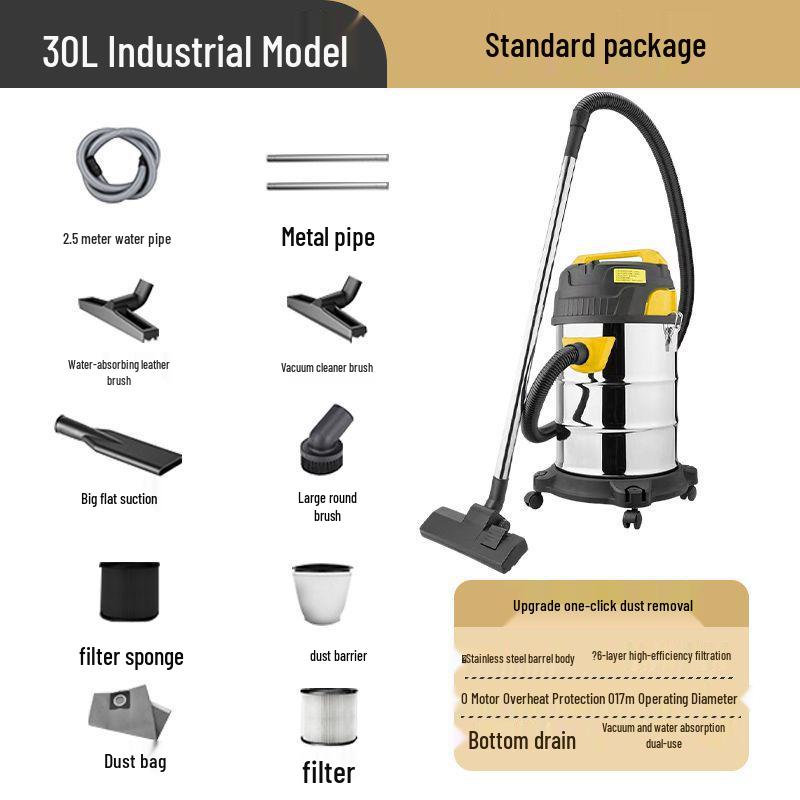 High-Power Customized Wet/Dry Vacuum Cleaner for Home, Car Wash, Grouting & Industrial Use