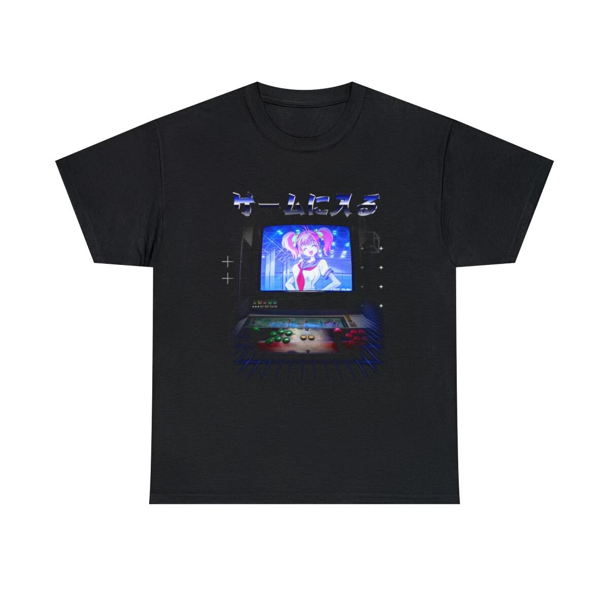 

Enter the Game Retro Cyberpunk Arcade Aesthetic Japan style T shirt Unisex 3XL