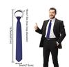 [BetterJonny] [Set of 5] One-touch ties, approximately 48cm long, adjustable men's ties with zippers, 3-second fastening, no tying required, easy