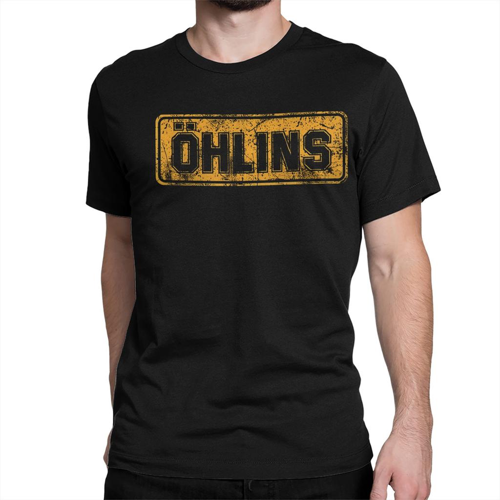 Olins Racing Motorcycle Shock Absorber T-shirt, Men's, Women's, Cotton T-shirt, Short Sleeve T-shirt