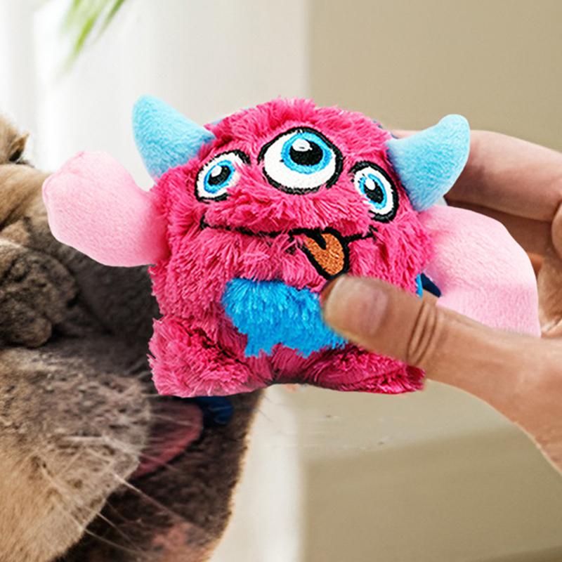 Squeaky Plush Dog Toy Interactive Puppy Toy Cute Soft Pet Toy Stuffed Dog Toys With Squeaker For Teething Chewing Training Fetch