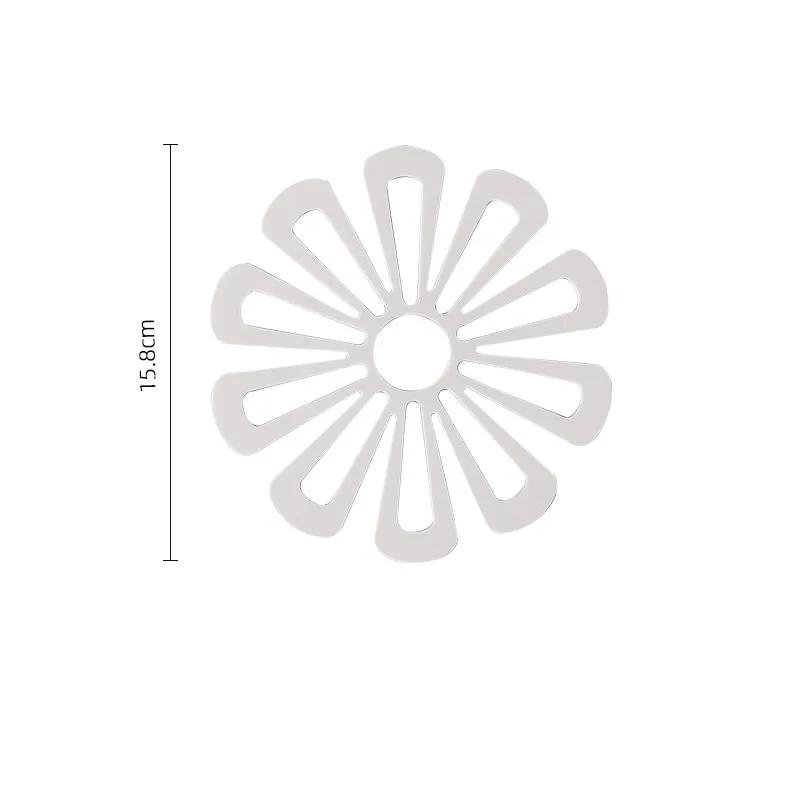 Hollow Out Insulation Pad With Flower Shape Thickened Anti Scald Vegetable Dish Mat Desktop Circular Anti Slip Bowl Mat YLE601