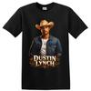 Dustin Lynch Country Singer T Shirt Cowboy Hat Western Concert Graphic Tee Art