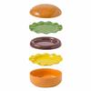 Ceramic Stackable Hamburger Plate Food Tray Mini Dinner Plate Set Sauce Containers  Dining Table