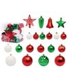 45pcs Exquisite Electroplated Christmas Hanging Balls Xmas Tree Ornaments  Indoor Outdoor Decoration