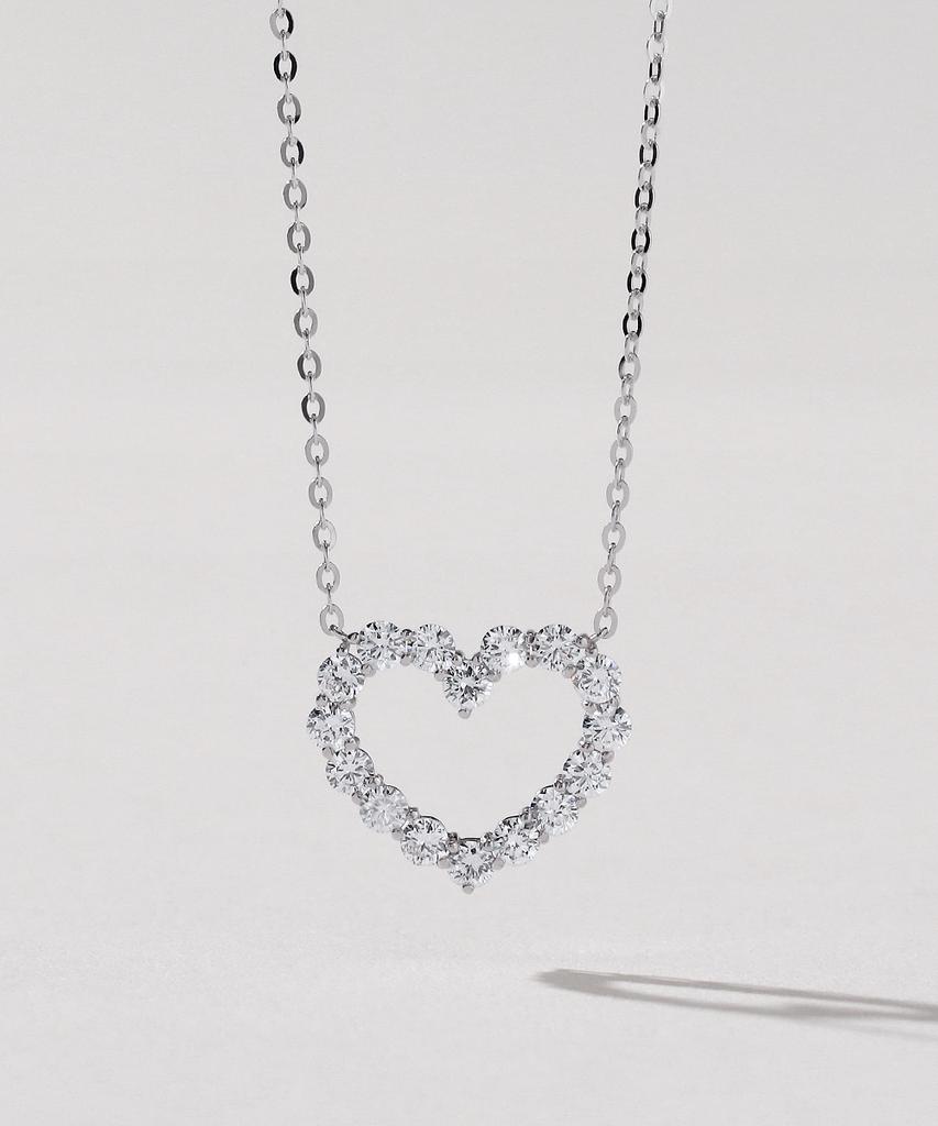 Mcel 14K Eloy Heart 0.1 Carat Lab-Worn Diamond Necklace