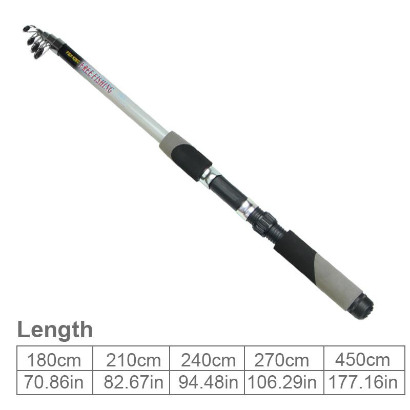 Telescopic Fishing Rods 1.8-4.5M High Carbon Steel Spinning Fishing Rods (For Travelling) Outdoor Bass Fishing Rods