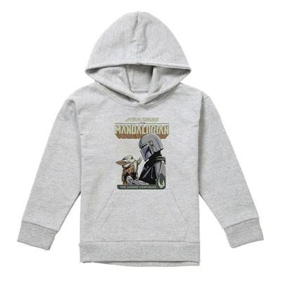 Star Wars The Mandalorian Barn/Barn Legend Fortsätter Grogu Ljusgrå Pullover Hoodie
