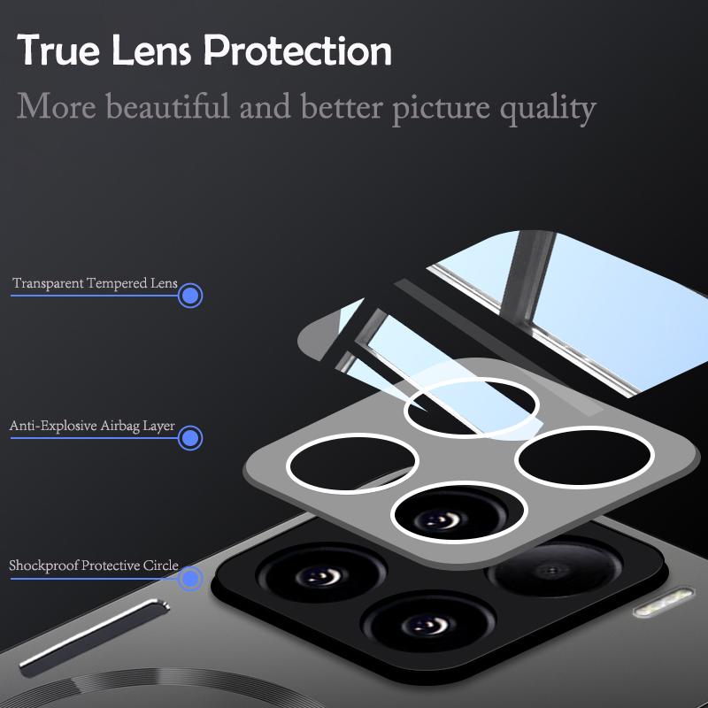 Hard Metal Heat Dissipation Magnetic Wireless Charging Cover For Xiaomi 15 Ultra 14 13 Pro Cool Protective Back Case