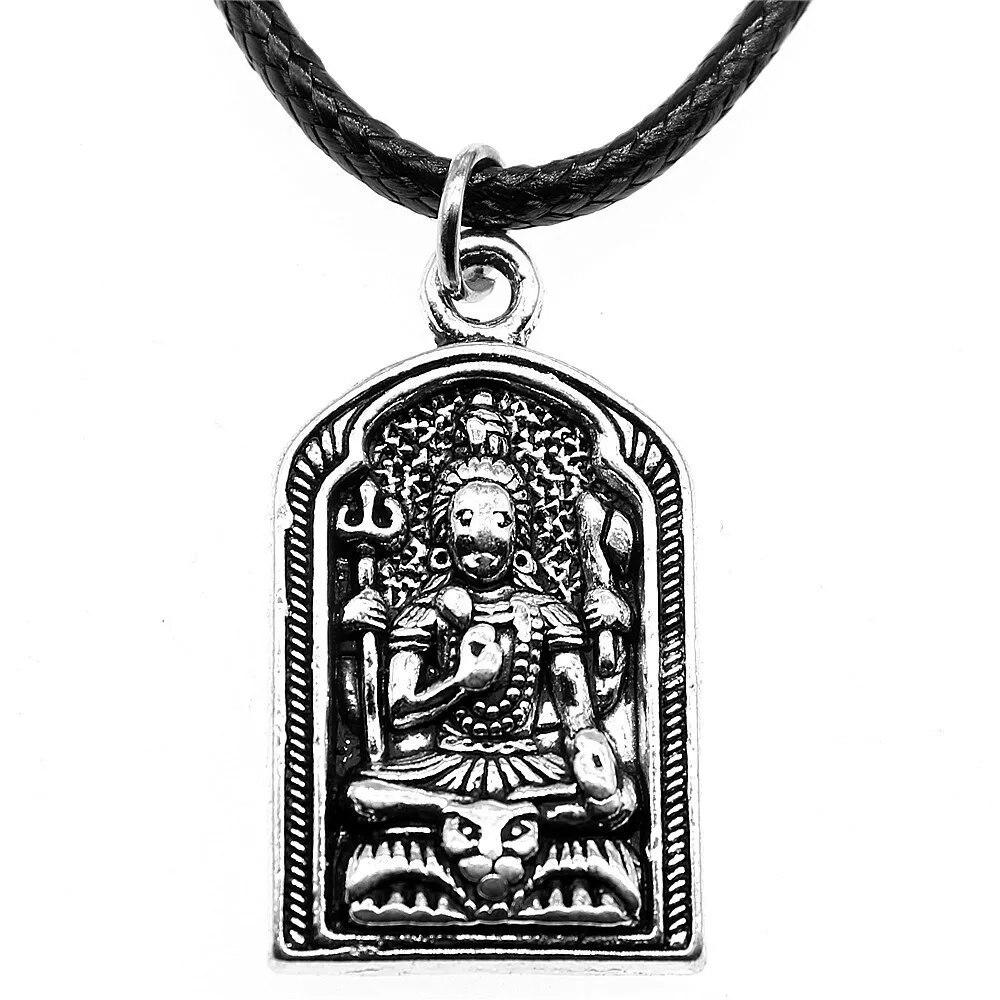 Buddhistischer Elefantengott-Halsketten-Paar-Anhänger, handgefertigter Schmuck für Männer, Kettenlänge 45 + 4 cm