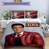 Elvis 3pcs Bedding Set Duvet Cover Closure Includes 1 Duvet Cover & 2 Pillowcases for All Seasons Bedroom Home Dorm Decor
