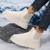 fashion Snow Boots for Women Flat Heel Booties Ladies Ankle Boots Winter Footwear Boots Women Round Toe