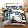 Seaside Stranger Bettwäscheset Einzelbett Twin Full Queen King Size Bettset Erwachsener Kind Schlafzimmer Bettbezugsets 3D Anime Bettlakenset