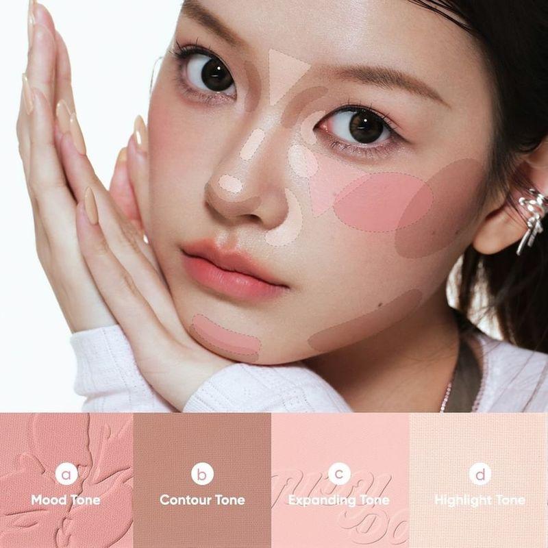 Judydoll - 4-Farben Rouge & Highlight Palette (5-6)