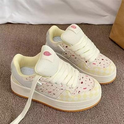 Zhao Liying Cranberry Platform Bread Color Scheme Shoes Ins Casual Board Shoes New