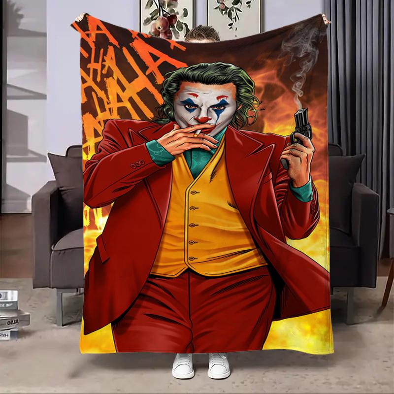 8 Sizes Clown Joker Printed Blanket Warm and Soft for Home Travel Blanket Sofa Bedding Camping Picnic Car Office Cover Blanket