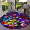 Among Us Round Area Rug,Carpet Rug for Living Room Bedroom Sofa Playroom Decor,Non-slip Floor Mat